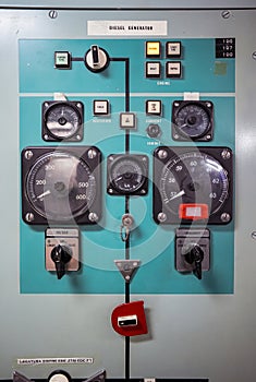 Control panel with many buttons