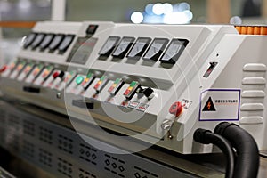 control panel of mirror glass making machine