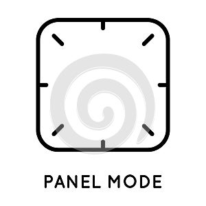 Control panel mode icon. Power indicator, program selection, mode value change. Vector sign in simple style, isolated on