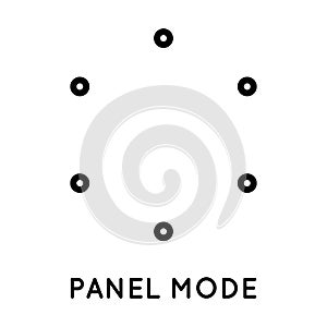Control panel mode icon. Power indicator, program selection, mode value change. Vector sign in simple style, isolated on