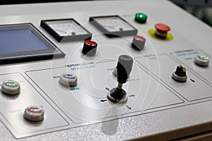Control panel of modern industrial equipment
