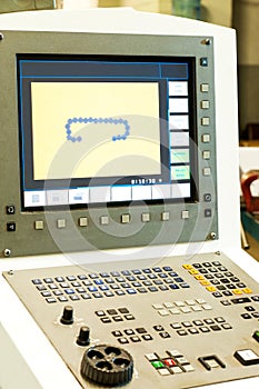 Control panel and monitor with program of cnc programmable