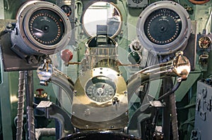 Control panel in the navy ship USS Intrepid