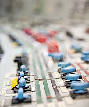 Control panel of the nuclear power plant