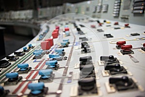 Control panel of the nuclear power plant