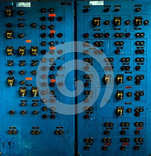 Control panel in old laboratory