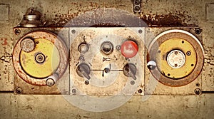 Control panel of old machine