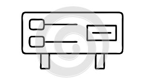Control Panel Outline, Interface Settings, vector design Generative AI