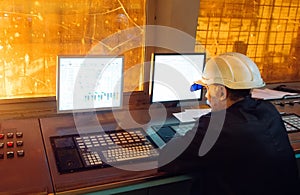 Control panel. Plant for the production of steel
