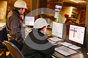 Control panel. Plant for the production of steel.