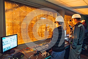 Control panel. Plant for the production of steel.