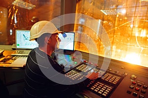 Control panel. Plant for the production of steel.