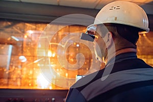 Control panel. Plant for the production of steel.