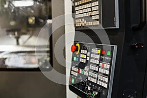Control panel of a production CNC metalworking machine