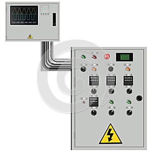 Control Panel. Production control panel and control of computer devices. Touchpad. Vector graphics