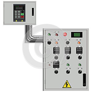 Control Panel. Production control panel and control of computer devices. Touchpad. Vector graphics
