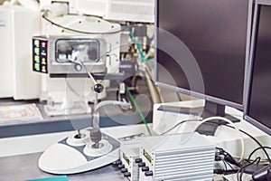 Control panel of a Scanning scanning electron microscope