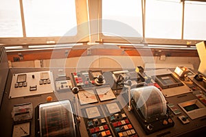 Control panel of a ship