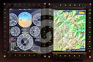 Control Panel of a small private jet