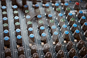 The control panel in the studio