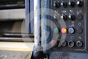 Control panel at typography