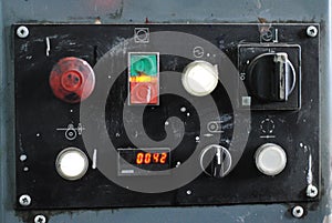 Control panel at typography