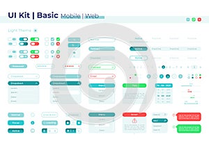 Control panel UI elements kit