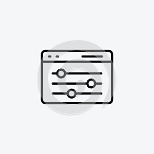 Control panel vector icon set