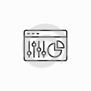 Control panel vector icon set