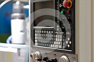 Control panel of vertical CNC milling machine