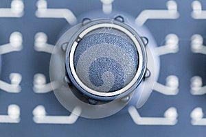 Control panel of a vintage research device