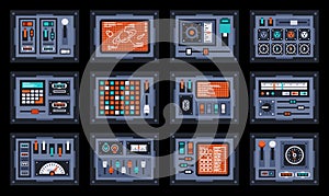 Control panels from space ship or science station