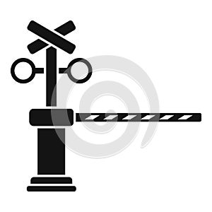 Control rail barrier icon simple vector. Direction control