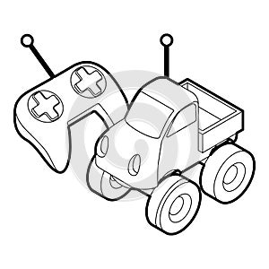 Control remote car toy, outline style