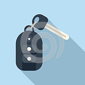 Control ride icon flat vector. Car smart button