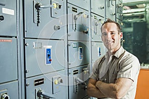 Control Room Engineer. Power plant control panel