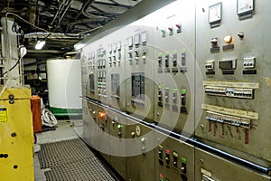 Control room of a extra large retro ship