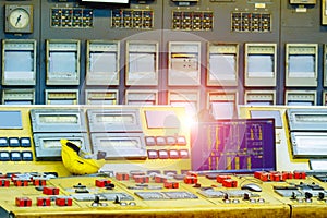 Control room of a nuclear power generation plant