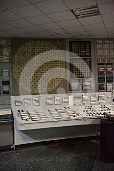 Control room of the nuclear power plant