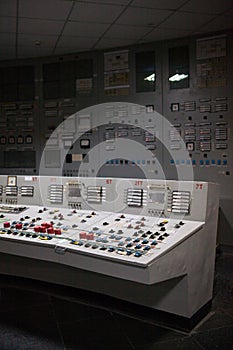 Control room of the nuclear power plant
