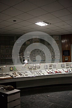 Control room of the nuclear power plant