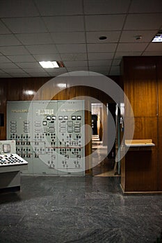 Control room of the nuclear power plant