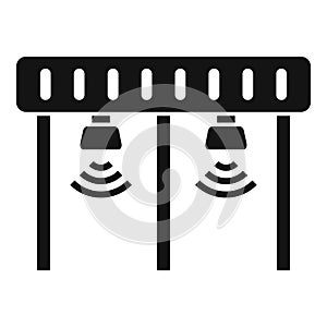 Control safeguard icon simple vector. Road sensor