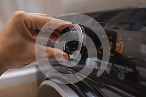 Control and selection of modes of the washing machine