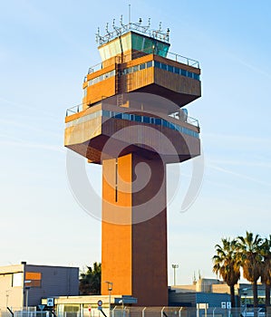 Control Tower airport. Barcelona, Spain