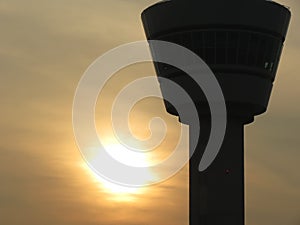 Control Tower at Dusk