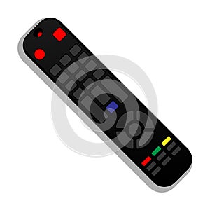 Control tv panel. Remote control of electronic devices. Simple black white vector isolated on white background in flat style