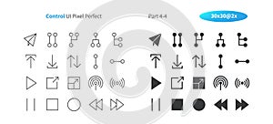 Control UI Pixel Perfect Well-crafted Vector Thin Line And Solid Icons 30 2x Grid for Web Graphics and Apps. Simple