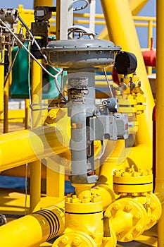 Control valve or pressure regulator in oil and gas process