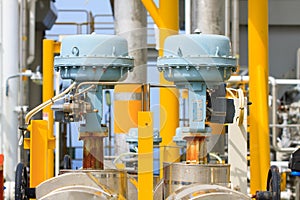 Control valve or pressure regulator in oil and gas process photo
